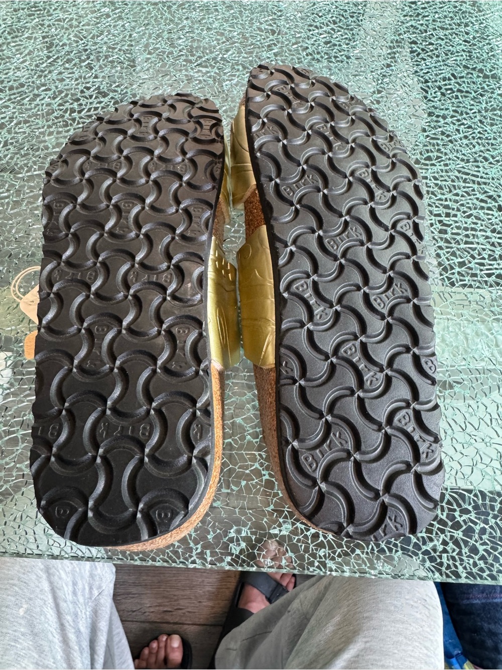 Birki’s Gold Strappy Comfort Footbed Sandals 38 - Picture 5 of 7